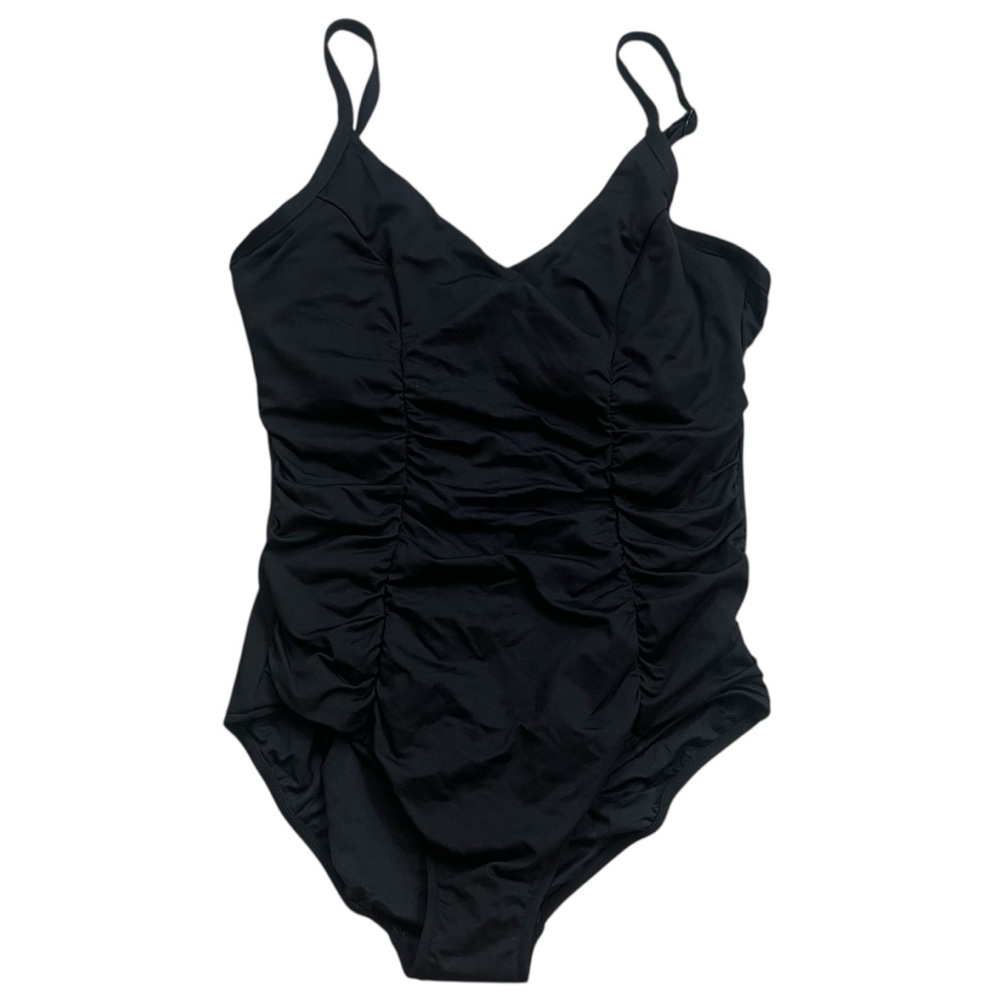 Seafolly Australia Womens Black One‎ Piece Cross Chest Size 18 DD US 14 NEW NWOT